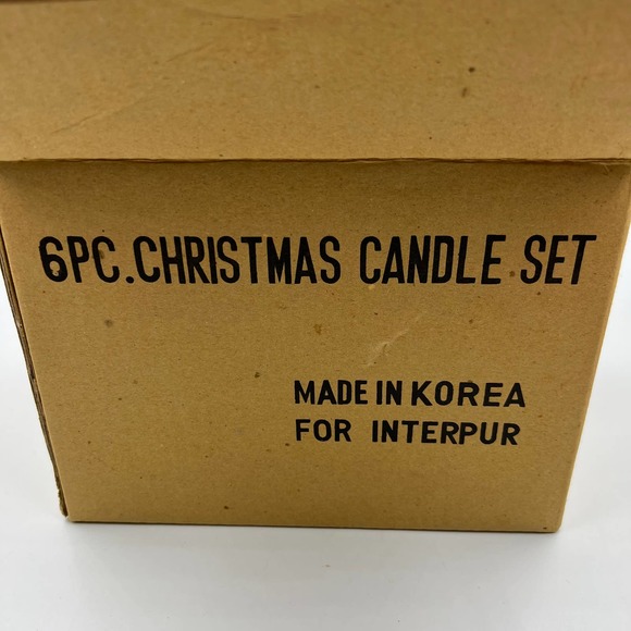 Vintage Kitsch 6 Wax Candle Christmas Figures Santa Carolers Elf Toy Soldier - Picture 2 of 7